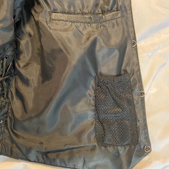 Jim Leather Inc Black Leather Vest Sz XL - Picture 5 of 8